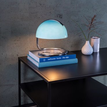 Lucide Cato - lampe à poser - Ø 23,5 x 25 cm - bleu