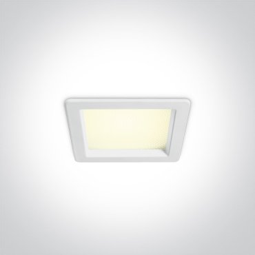 ONE Light UGR19 Office Range - spot encastré - 95 x 95 mm, 85 x 85 mm encastré - 10W LED inclus - IP44 - blanc