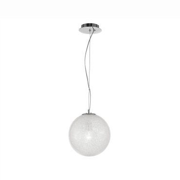 Nova Luce Frozen - lampe suspendue - Ø 20 x 120 cm - transparent et chromé