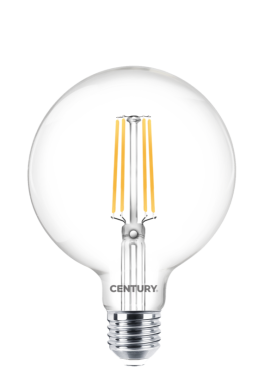 Century Italia Lampe à filament LED - Ø 9,5 x 14 cm - E27 - 8W non-dimmersible - 2700K - transparent