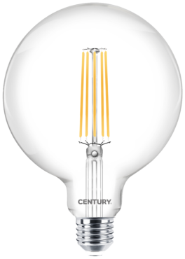Century Italia Lampe à filament LED - Ø 12,5 x 17 cm - E27 - 16W non-dimmersible - 2700K - transparent