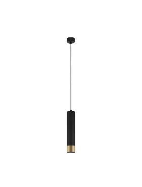 Nova Luce Picto - lampe suspendue - Ø 6 x 230 cm - noir et or