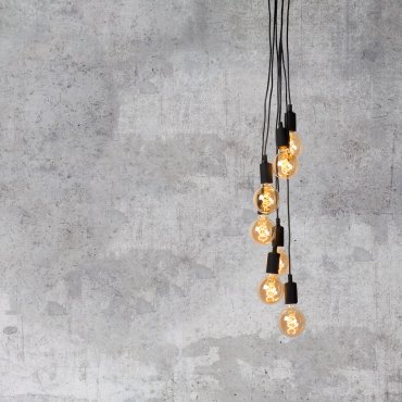 Lucide Fix Multiple - lampe suspendue - Ø 50 x 130 cm - noir