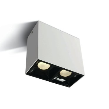 ONE Light Surface Shop Square Boxes - plafonnier - 10,5 x 5,4 x 10 cm - 2 x 7W LED inclus - blanc