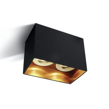 ONE Light GU10 Dark Light - plafonnier - 12 x 6 x 9,5 cm - noir