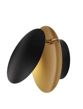 Nova Luce Shell - applique - Ø20 x 11 cm - 7W LED inclus - noir &amp; or