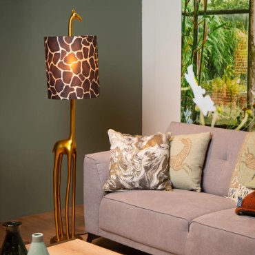 Lucide Extravaganza Miss Tall - lampadaire - Ø 31,5 x 160 cm - or mat