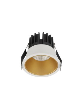 Nova Luce Luela - spot encastré - Ø 85 mm - taille d'encastrement 75 mm - 13W LED inclus - blanc et or - 2700K