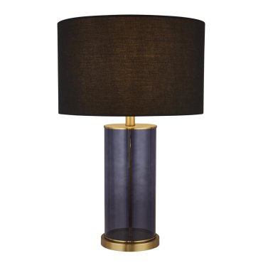 Searchlight Liberty - lampe à poser - Ø 38 x 53 cm - bleu, laiton et noir
