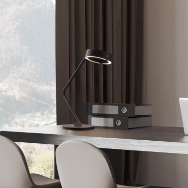 Nova Luce Afi - lampe à poser - Ø 25 x 57 cm - 23W dimmable LED inclus - noir