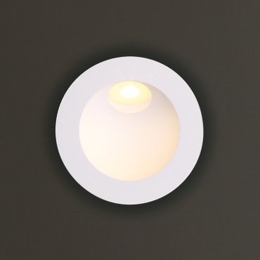 Maxlight Time - applique encastrée - Ø 8 x 4 cm - 2W LED inclus - IP54 - blanc