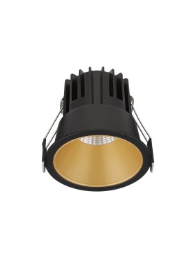Nova Luce Luela - spot encastré - Ø 85 mm - taille d'encastrement 75 mm - 13W LED inclus - noir et or -3000K