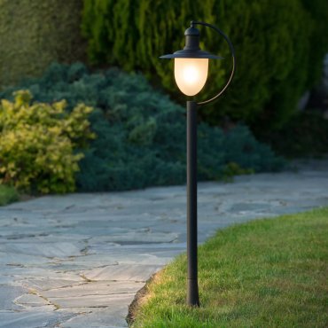Lucide Aruba - lampe de jardin - 25 x 28,5 x 110 cm - IP44 - noir