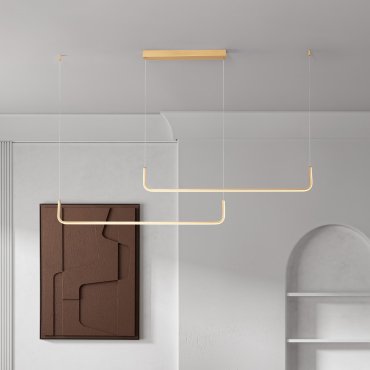 Nova Luce Strita - lampe suspendue - 150 x 120 cm - 40W dimmable LED inclus  - laiton doré