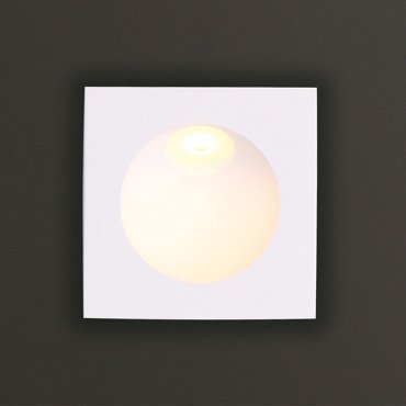 Maxlight Time - applique encastrée - Ø 8 x 4 cm - 2W LED inclus - IP54 - blanc
