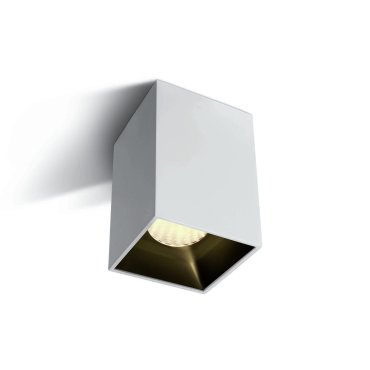 ONE Light Retro Dark Light Cylindres carrés - spot en saillie 1L - 9,4 x 9,4 x 11 cm - 20W LED inclus - blanc