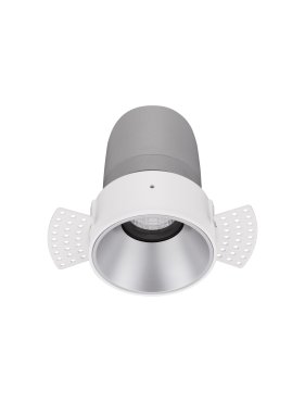 Nova Luce Homer - spot à encastrer - Ø 74 mm - taille d'encastrement 75 mm - 10W LED inclus - 24° faisceau - blanc avec aluminium