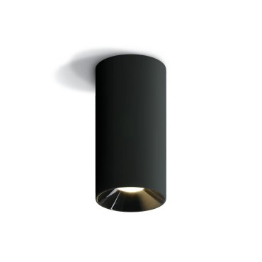 ONE Light LED Cylindres décoratifs - spot en saillie 1L - Ø 7,2 x 15,5 cm - 15W LED inclus - noir