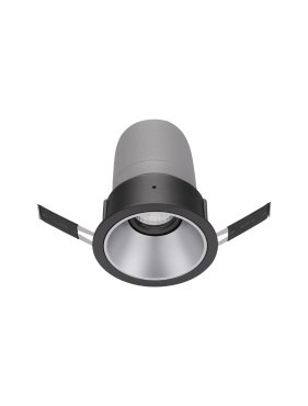 Nova Luce Homer - spot à encastrer - Ø 85 mm - taille d'encastrement 75 mm - 10W LED inclus - 24° faisceau - noir avec aluminium