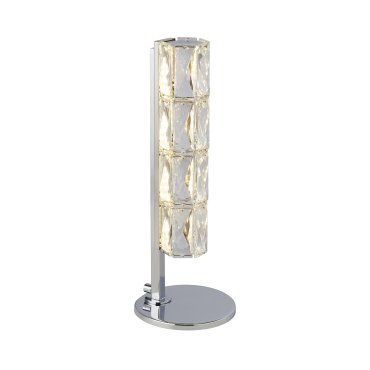 Searchlight Remy - lampe à poser - Ø 15 x 40 cm - 12W LED dimmable inclus - chrome et transparent