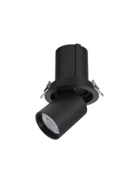 Nova Luce Naruto - spot à encastrer - Ø 115 mm taille d'encastrement - 20W LED inclus - noir - couleur de lumière blanc chaud