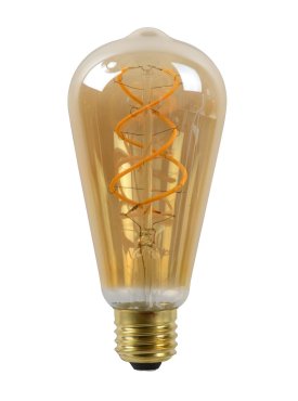 Lucide Ampoule à filament LED - Ø 6,4 x 14,6 cm - E27 - 5W dimmable - 2200K - ambre