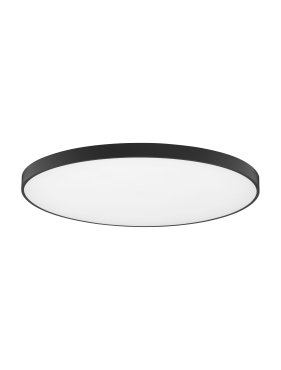 Nova Luce Perfect Profile - plafonnier - Ø 100 x 10 cm - 120W LED dimmable inclus - noir