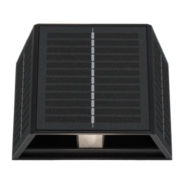 Century Italia Up&amp;Down - Applique d'extérieur avec 2 faisceaux lumineux solaires réglables avec capteur jour-nuit - 15,4 x 9,6 x 9,9 cm - 3,3W LED inclus - IP54 - noir - 4000K