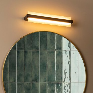 Lucide Wanda - applique murale - 45 x 10,2 x 8,9 cm - 15W LED inclus - IP44 - noir