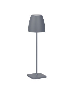 Nova Luce Colt - lampe de table rechargeable par câble USB - Ø 11 x 38 cm - 2W dimmable LED inclus - IP54 - gris basalte