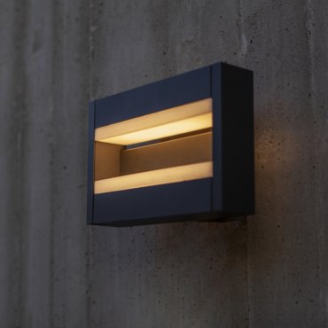 Lutec Conroy - Applique d'extérieur - 22,5 x 15,5 x 9,7 cm - 17,8W LED inclus - IP44 - anthracite
