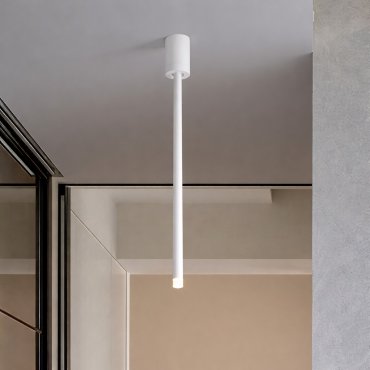 Nova Luce Ornos - plafonnier - Ø 5 x 49,5 cm - 4W LED inclus - blanc sablé