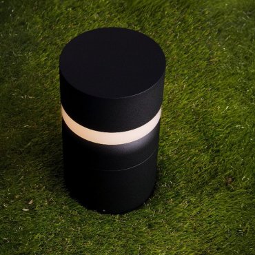 Nova Luce Airy - lampe de jardin - Ø 14,5 x 25 cm - 8W LED inclus - IP65 - noir sablé