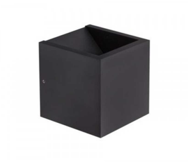 Artdelight Cube - applique murale extérieure - 10 x 10 x 10 cm - 6W LED dimmable inclus - dim to warm - IP54 - noir