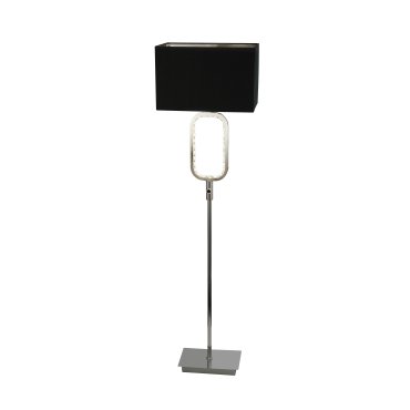 Searchlight Aura - lampadaire - 151 cm - 6W LED dimmable inclus - noir et chrome