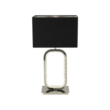 Searchlight Aura - lampe de table - 30 x 20 x 57 cm - 6W LED dimmable inclus - noir et chrome
