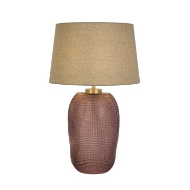 Searchlight Amethyst - lampe à poser - Ø 33 x 53 cm - rose et beige