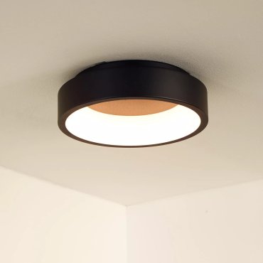 Lucide Talowe - plafonnier - Ø 30 x 8 cm - 20W LED dimmable inclus - noir