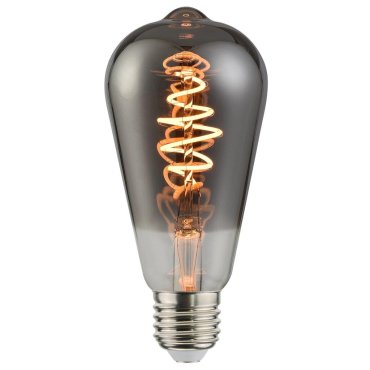 Nordlux Lampe à incandescence LED - Ø 14 x 6,4 cm - E27 - 5W dimmable - 1800K - fumé