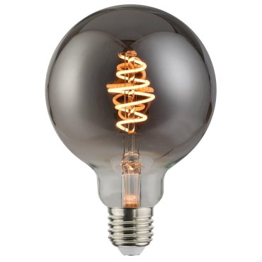 Nordlux Lampe à incandescence LED - Ø 12,5 x 17,8 cm - E27 - 5W dimmable - 1800K - fumé