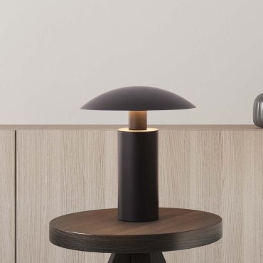 Nova Luce Karpos - lampe de table - Ø 20 x 22,5 cm - 5W LED inclus - noir mat