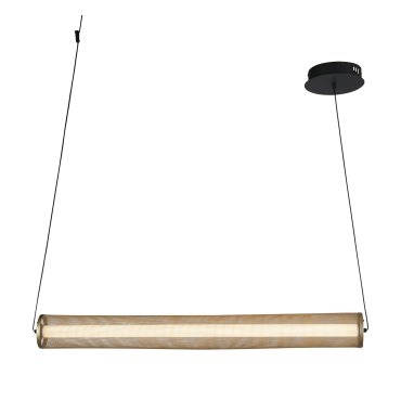 Searchlight Thread - lampe suspendue - 92 x 150 cm - 3 niveaux de gradation - 42,5W LED inclus - or et noir mat