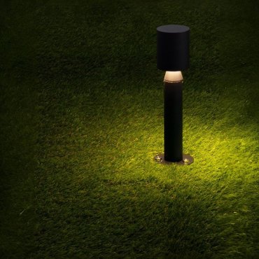 Nova Luce Brot - lampe de jardin - Ø 9 x 29,5 cm - 6W LED inclus - IP65 - noir sablé