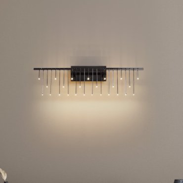 Nova Luce Stellar - applique murale - 67 x 20 x 10 cm - 11W dimmable LED inclus - noir chromé