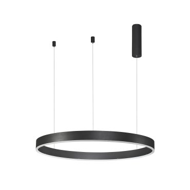 Nova Luce Motif - lampe suspendue - Ø 80 x 120 cm - 48W LED dimmable inclus - noir sable