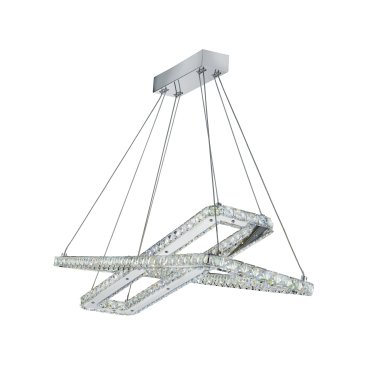 Searchlight Clover - lampe suspendue - 80 x 26 x 120 cm - 50W LED inclus - chrome