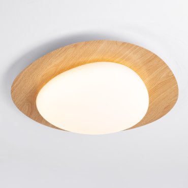 Nova Luce Nimbus - plafonnier - Ø 47 x 11,5 cm - 21W dimmable LED inclus - bois