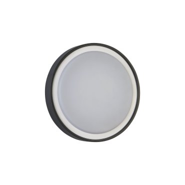 Projectlight Henry - plafonnier - Ø 26 x 4,4 cm - 15W LED inclus - IP54 - gris foncé