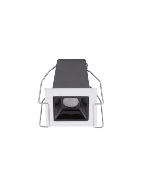 Nova Luce Akira - spot à encastrer - 4,5 x 4,5 cm - 37 x 37 mm taille d'encastrement - 3W LED inclus - noir - blanc chaud