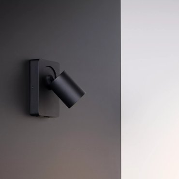 Lucide Nigel - applique murale avec interrupteur et port USB - 16 x 10 x 11,8 cm - 5W LED inclus - noir